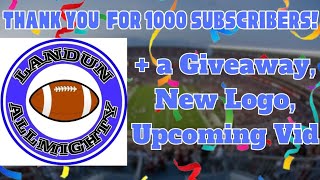 Thanks for 1000 Subs! + GIVEAWAY