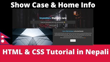 HTML CSS website design tutorial (episode 2) | showcase Nepali tutorial