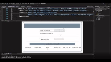 Intro to C# with ESAPI - Binding vs Code Behind