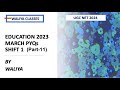 UGC NET 2024 II March Shift-1 PYQs II Part-11 II  @waliyaclasses8392