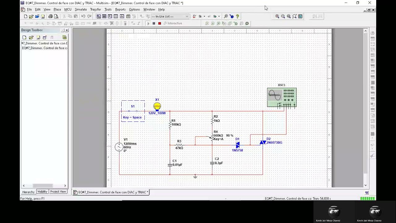 Circuito Dimmer con TRIAC y DIAC. Control de potencia. (EQUIPO 7) YouTube