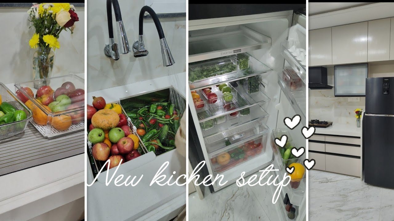 New Kitchen Setup Vlog | Fridge Organising | Spices Refill Routine