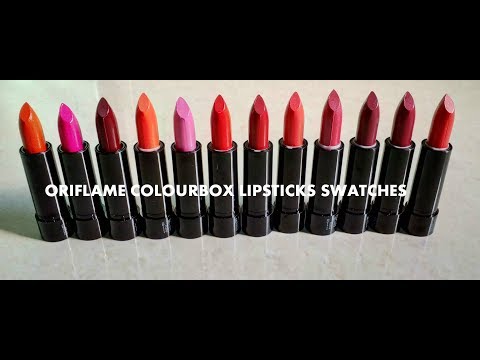 oriflame-colourbox-lipsticks-swatches-||-new-launch---january-2018