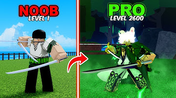 Noob to Pro as Zoro using True Triple Katana in Blox Fruits! Level 1 to Max Level