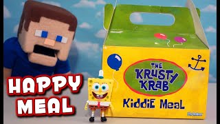 WHAT'S IN THE SpongeBob Squarepants HAPPY MEAL?! McDonalds Sponge on the Run Movie Toys!