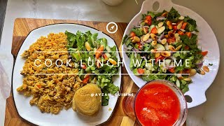 Cook lunch with me - one pot beef and rice ,moimoi and salad - ayzahcuisine
