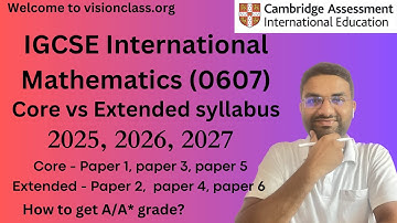 IGCSE International Mathematics (0607) Syllabus & Structure #CambridgeInternationalmath