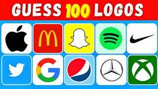 Guess The Logo in 3 seconds | 100 famous logos | Logo Quiz