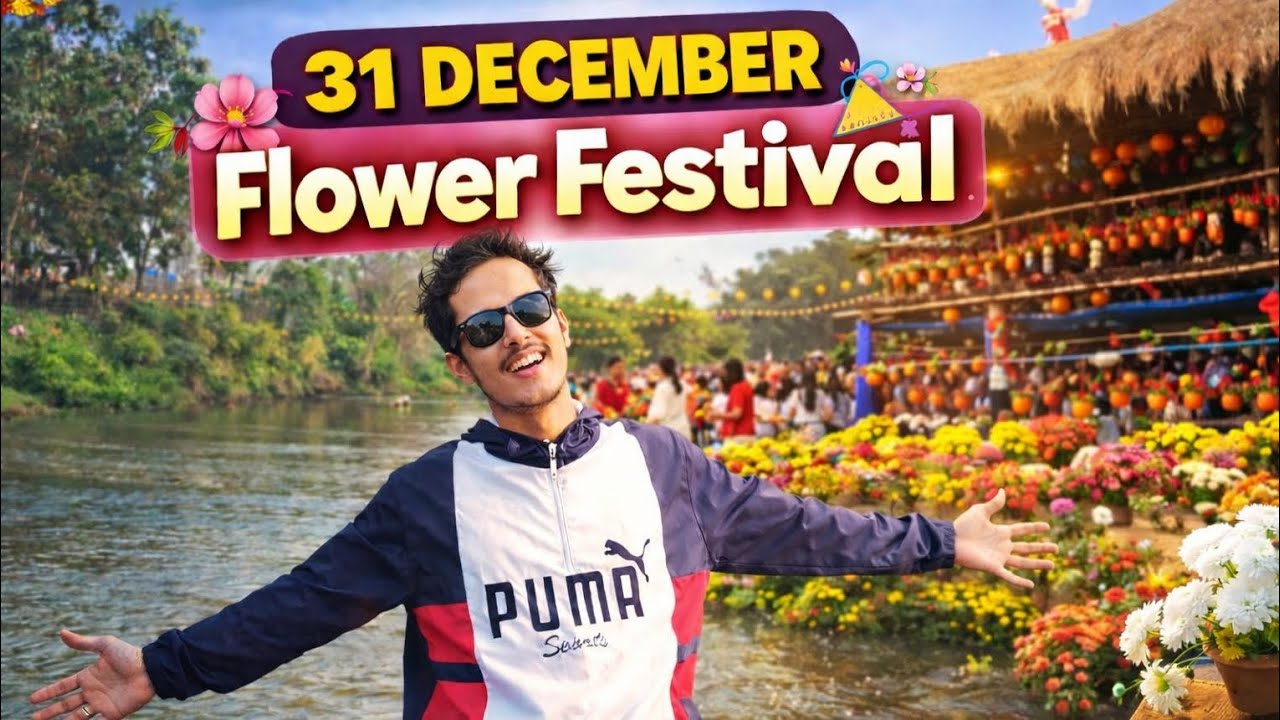 ENJOYING AT FLOWER FESTIVAL 🤩😍.