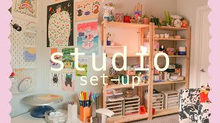 set up my new art studio with me!