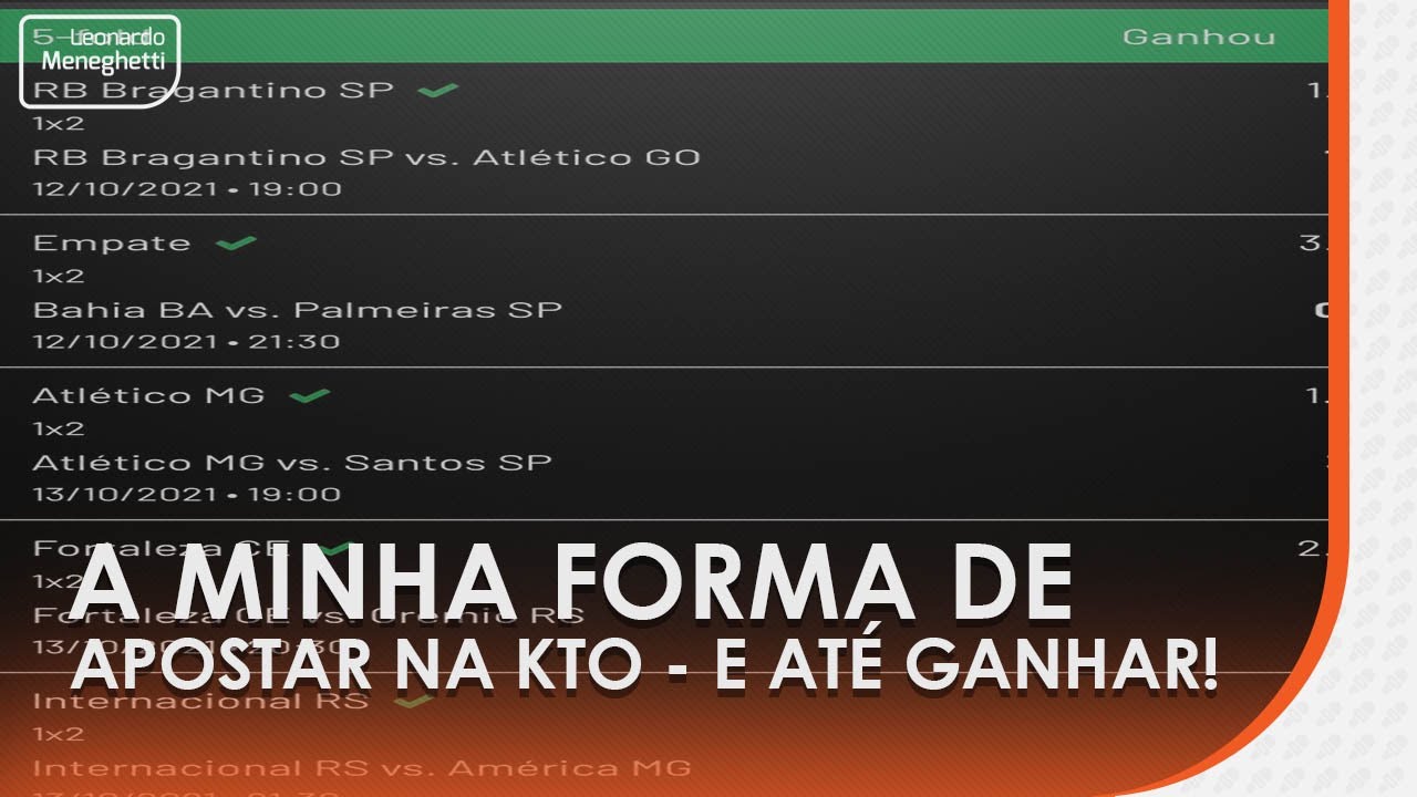 Como eu aposto na KTO! 