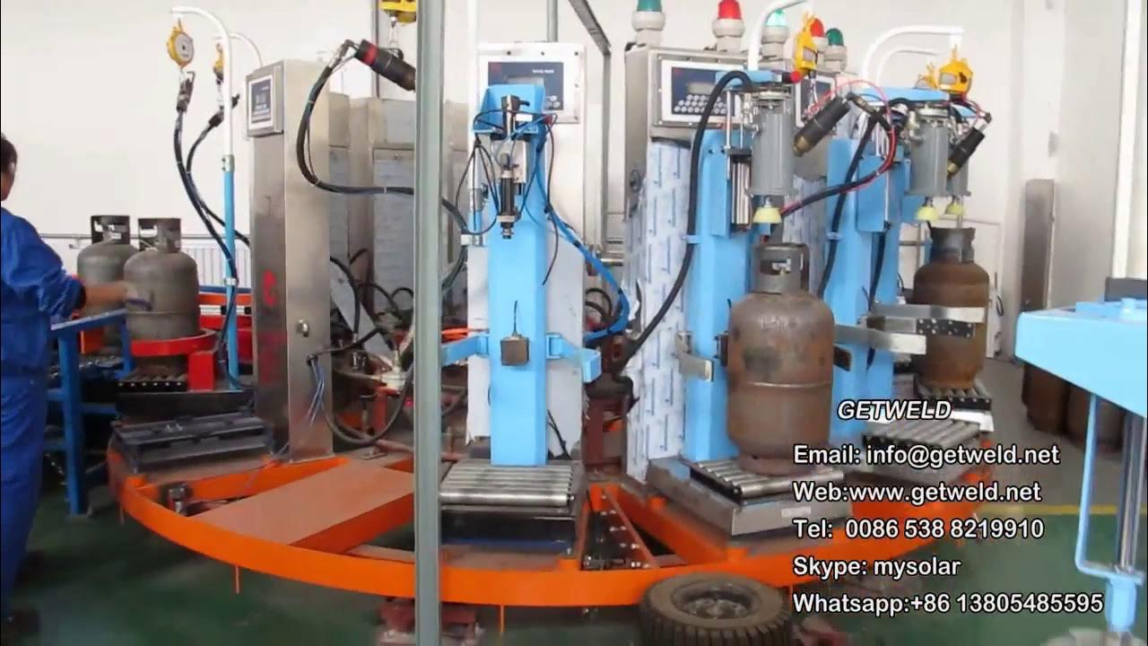 Semi automatic LP Gas Cylinders Filling Carousel YouTube