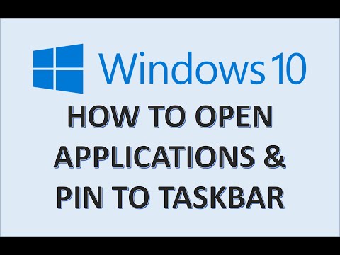 Windows 10 - Desktop & Taskbar Applications - How to Open & Pin Apps - Cortana Search in Microsoft