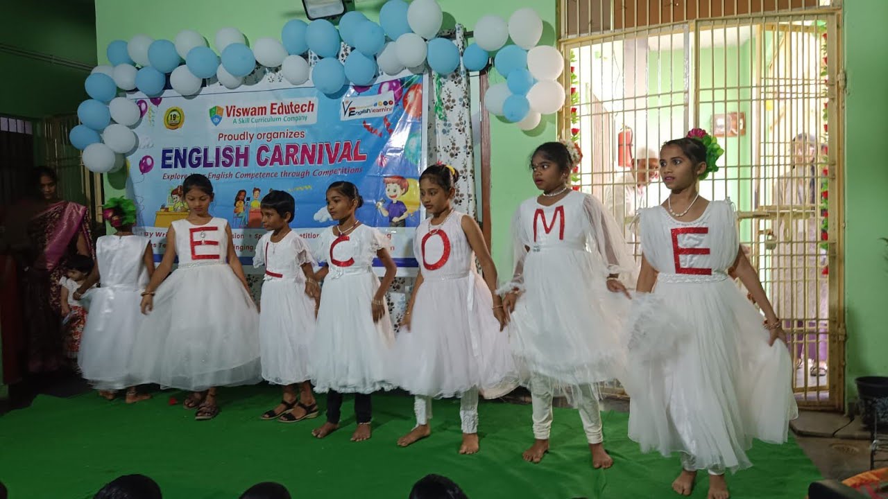 WELCOME SONG on english carnival | Bharathi English Medium School Nandyal