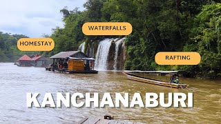 Kanchanaburi 🇹🇭 Rafting, Waterfalls, and Hot Spring @ Home Phutoey River Kwai Resort