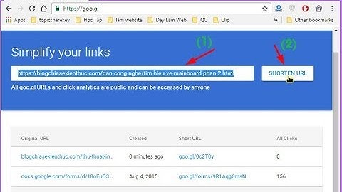 Hướng dẫn tạo short link (link ngắn), cách rút gọn link