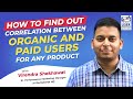 How to find out correlation between organic and paid users for any product