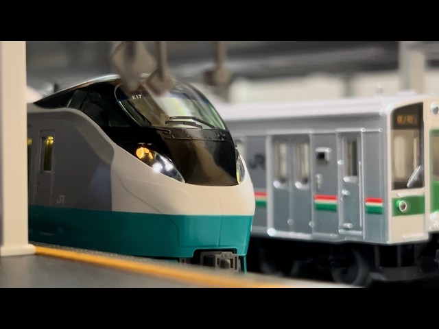 e657系リバイバルカラー緑 Nゲージ】E657系フレッシュひたちリバイバルカラー(緑)走行集 - YouTube