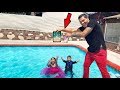 Txunamy & Diezel's iPhone X & iPad in our swimming pool prank!! | Familia Diamond