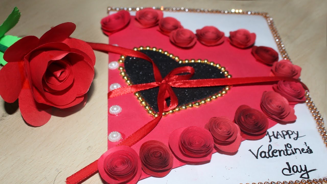 valentine's greeting card making !! diy love greeting card | easy greeting  cards designs handmade