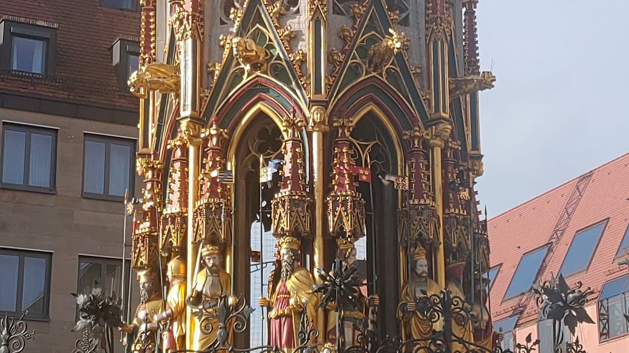 Schöner Brunnen, Nuremberg, Middle Franconia, Bavaria, Germany, Europe