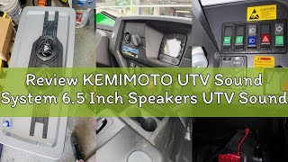 Review KEMIMOTO UTV Sound System 6.5 Inch Speakers UTV Sound Bar Overhead Stereo Bluetooth for UTVs