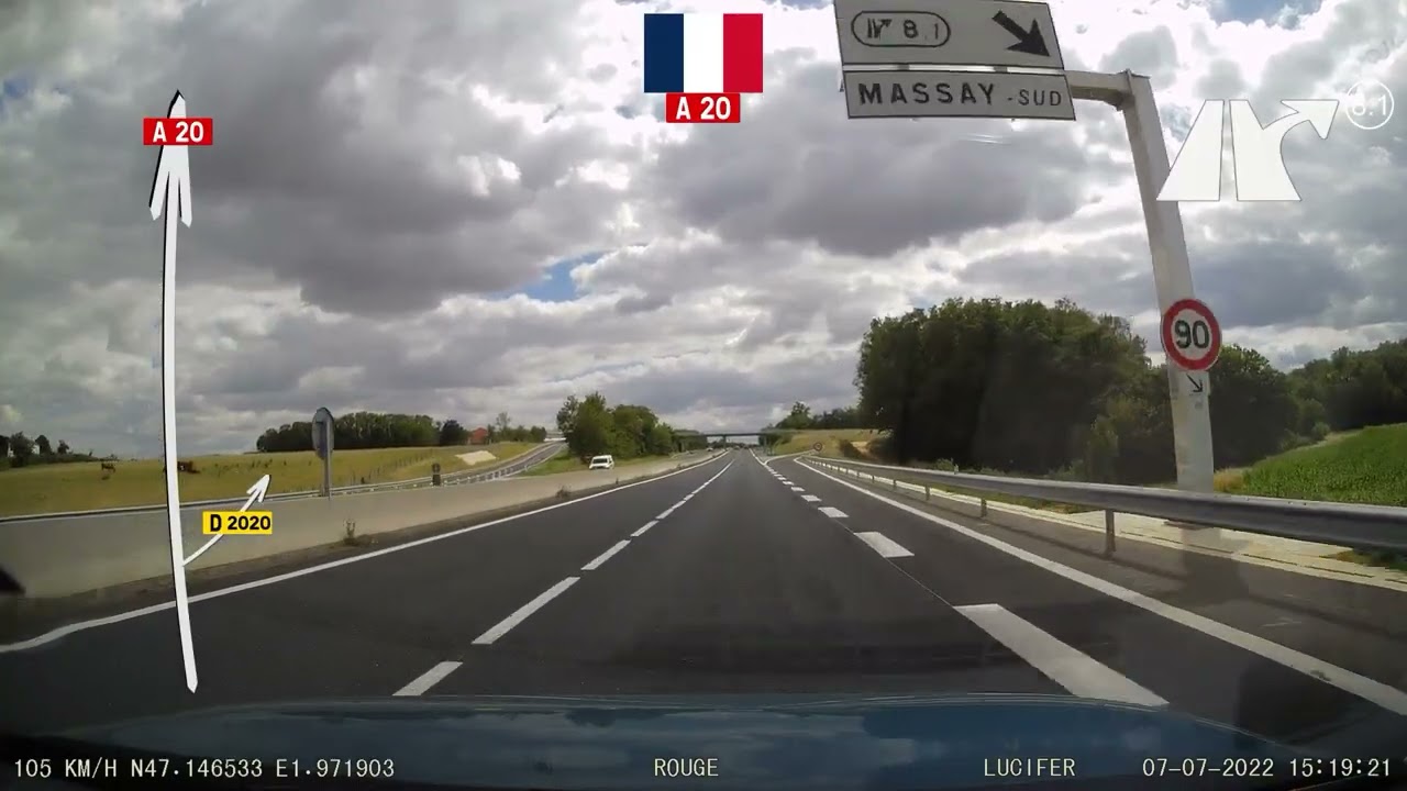 Going to Limoges. Autoroute 20