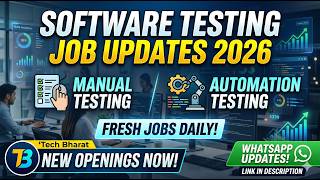 Latest Software Testing Job Updates 2026 | Manual & Automation Testing Jobs Today | Tech Bharat screenshot 5