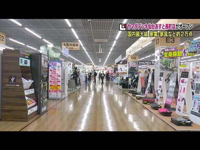 Japan's largest Yamada Denki opens in Sendai City, with child