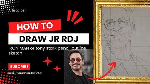 How to draw Tony Stark Step by Step // full sketch outline tutorial for beginners