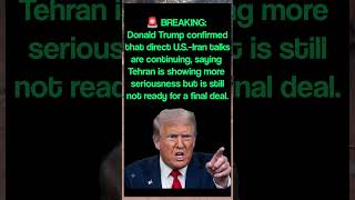 🚨 BREAKING: Donald Trump confirmed that direct U.S.–Iran talks are continuing, saying Tehran is