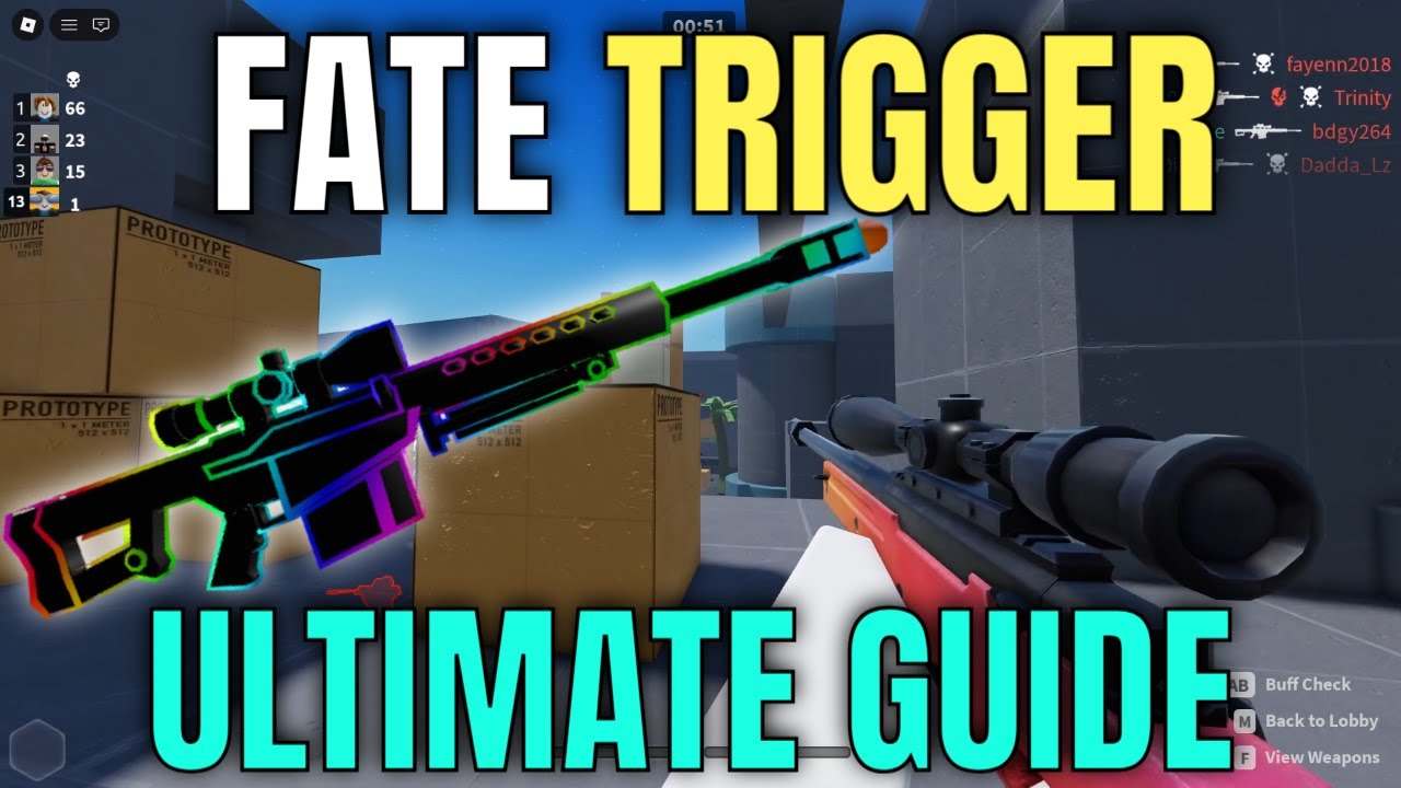 Полное руководство по игре FATE TRIGGER! (Оружие, деньги, ящики) - Roblox