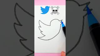 Famous Old Twitter Logo | Satisfying Art #twitter #satisfying #relaxing #youtubeshorts Net Worth