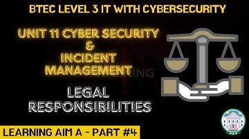 BTEC Level 3 IT - Unit 11 - Cyber Security & Incident Management - Part 04 - Legal Responsibilities
