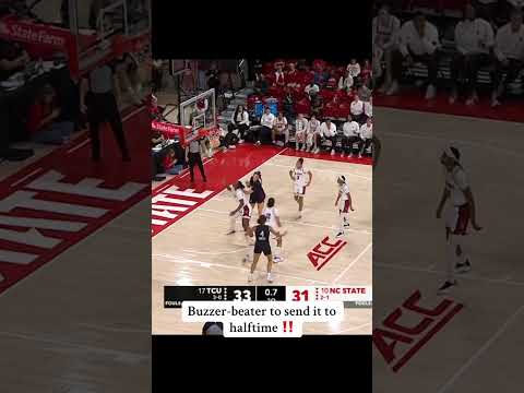 Halftime BUZZER-BEATER! 🏀