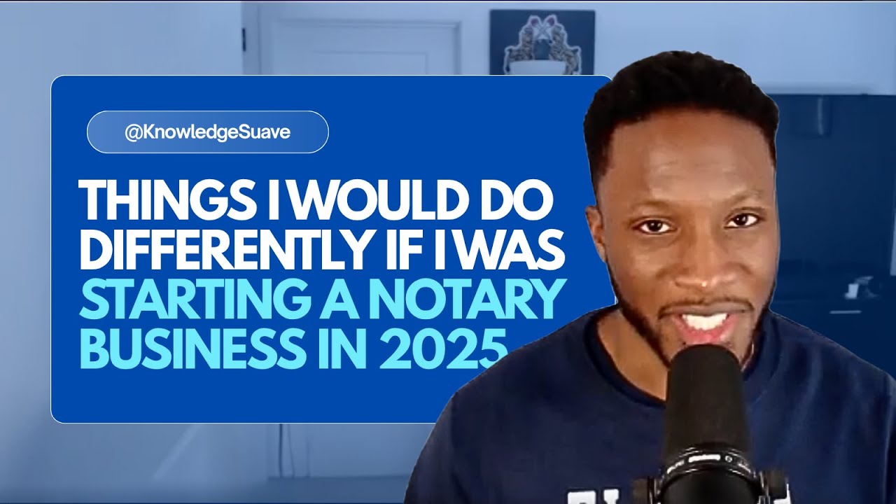 Things I would do differently if I was starting a notary business in 2025