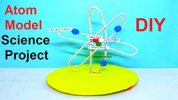 how to make a atom structure model 3d science project for science exhibition -  howtofunda | class 9