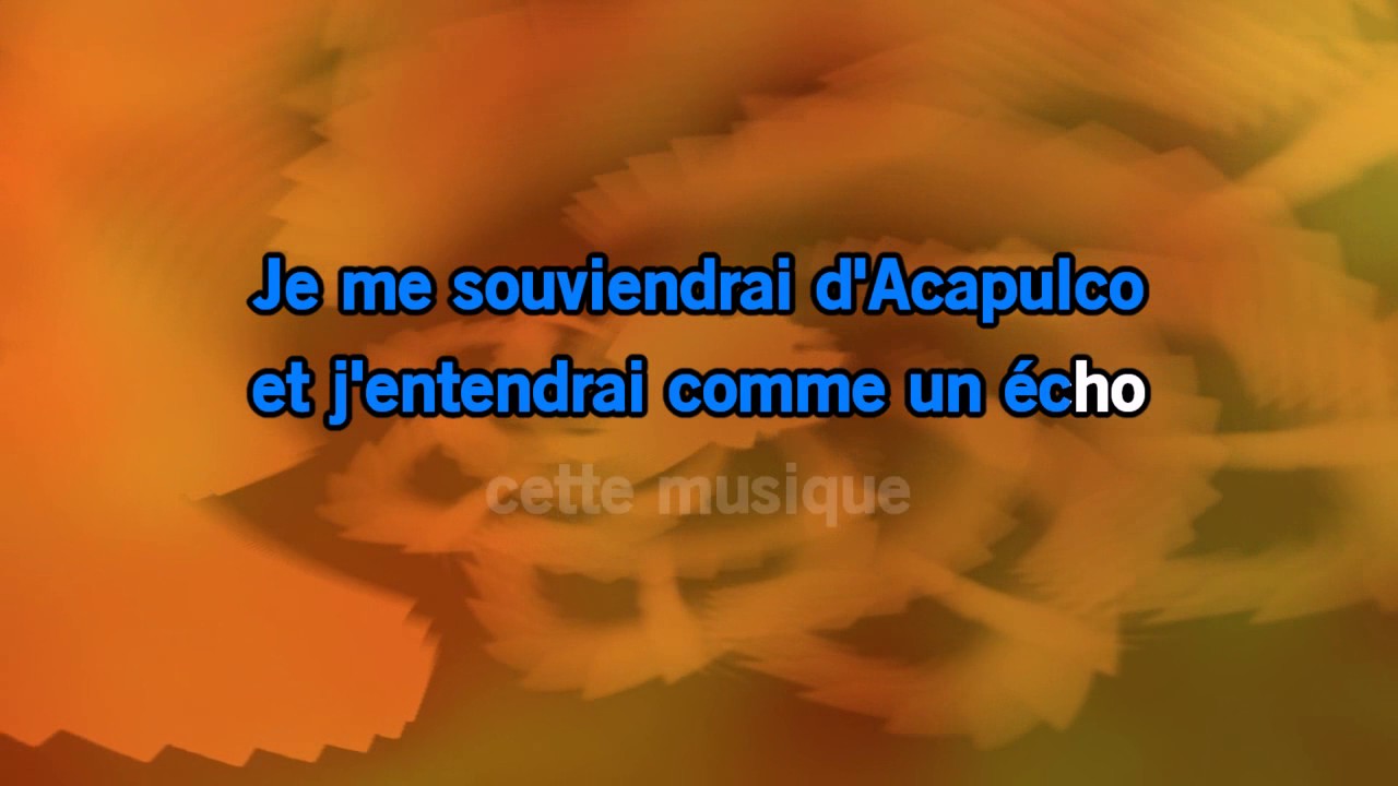 Karaoké Acapulco Luis Mariano * YouTube