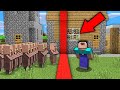 WHY DID THE EVIL VILLAGERS DIVIDE THE VILLAGE WITH A RED STRIPE IN MINECRAFT ? 100% TROLLING TRAP !