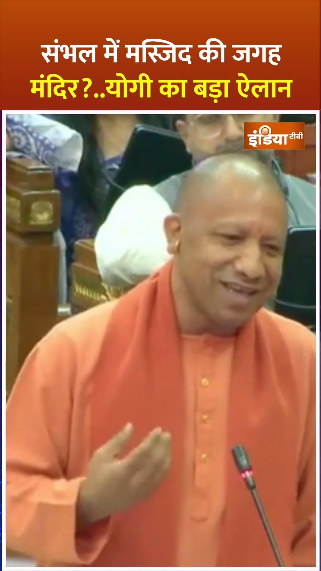 #sambhal में मस्जिद की जगह मंदिर?..#cmyogi का बड़ा ऐलान #upvidhansabha