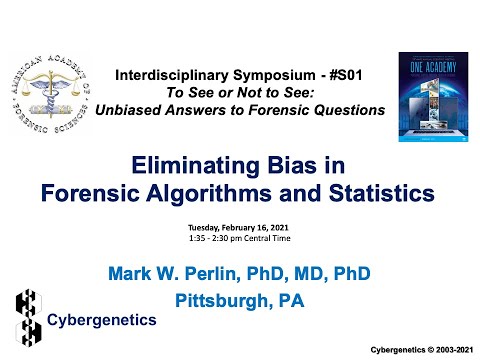 Eliminating bias in forensic algorithms and statistics