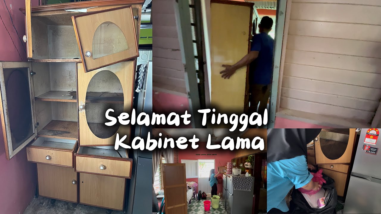 Harini Kerja Mesti Kene Settle Jugak! Sesi Mengeluarkan Semua Barang Dalam Kabinet Lama Ni.