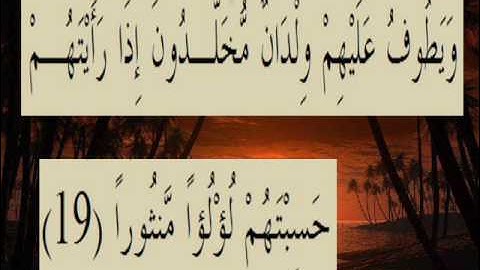 القران الكريم سورة الإنسان الاية 19