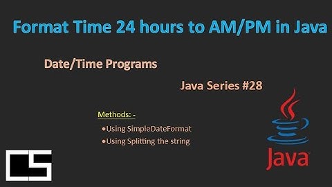 Format Time to AM/PM |Java |@CodingwithShameera1