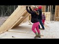 Building &amp; Raising Walls on our Off-Grid Cabin | Cold &amp; Snowy Autumn Days in the Canadian Forest