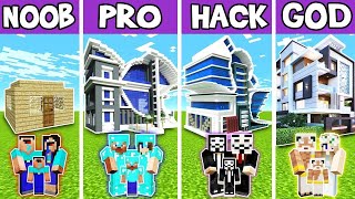 FUTURE MAGNIFICENT HOUSE BUILD CHALLENGE - NOOB vs PRO vs HACKER vs GOD by Noobas - Minecraft 2,218 views 12 days ago 19 minutes