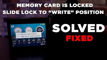 How to Fix Memory Card is Locked in DSLR | Error Fixed |Urdu/Hindi