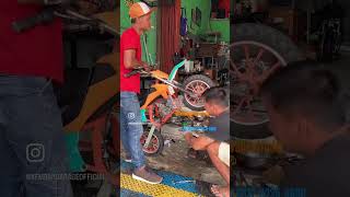 Service dan pergantian part motor mini trail cross 50cc
