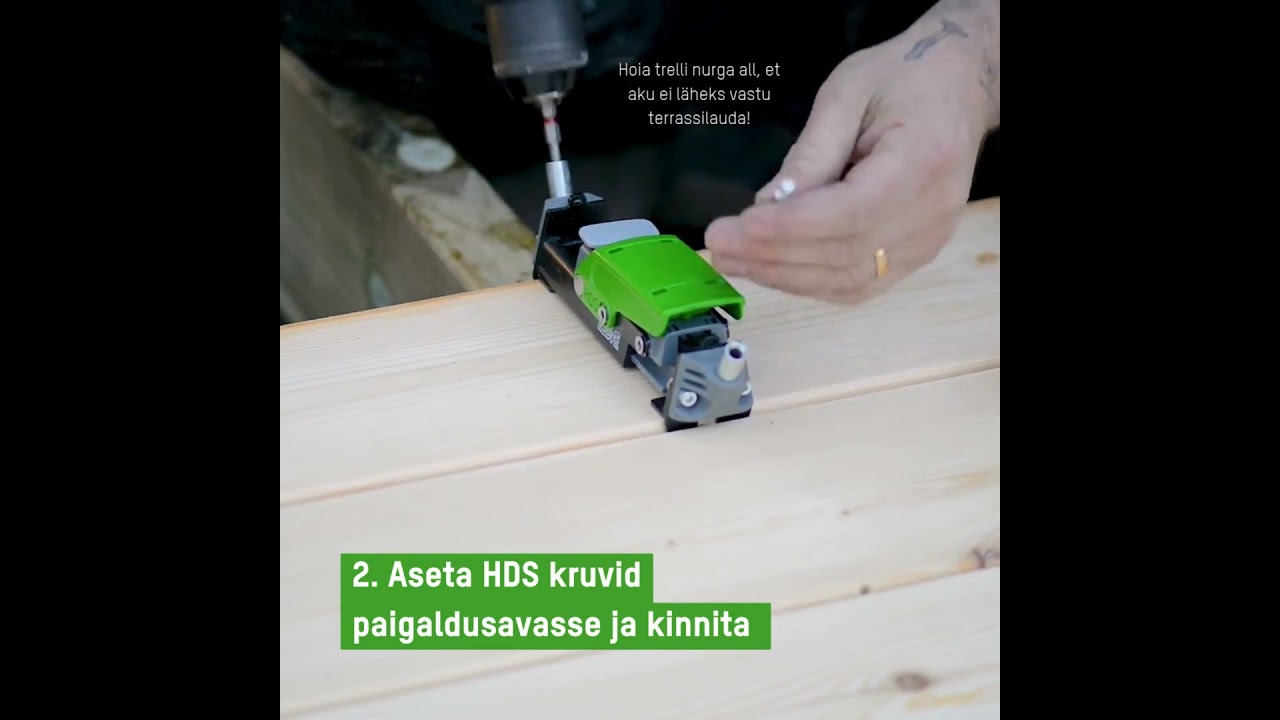 ESSVE HDS paigaldusrakise kasutamine