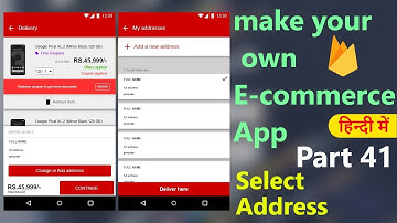 How to make an e-commerce android app?(Part-41)| Select Address Logic | Hindi Tutorial 2019